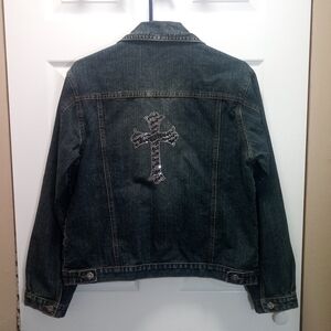Katydid Denim‎ Jacket with Sequined Cross